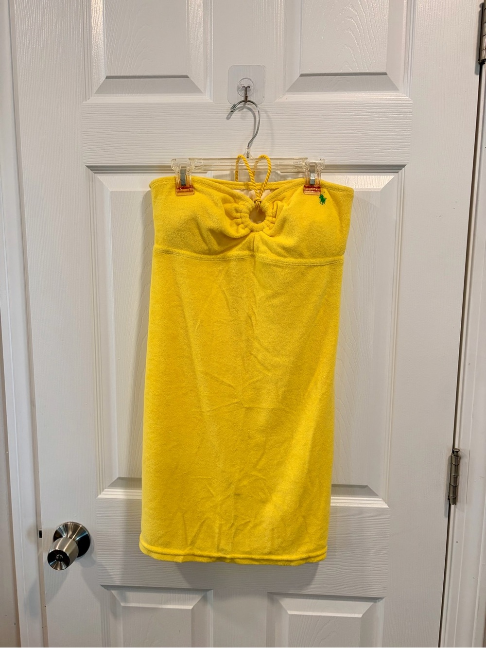 NWOT Ralph Lauren Yellow Strapless Terry Cloth Dress